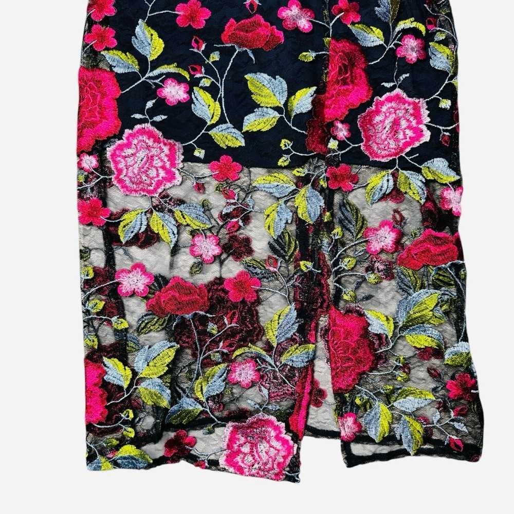 NWT New $158 Sam Edelman Peony Embroidered Midi Dress Size 0 - Picture 5 of 8